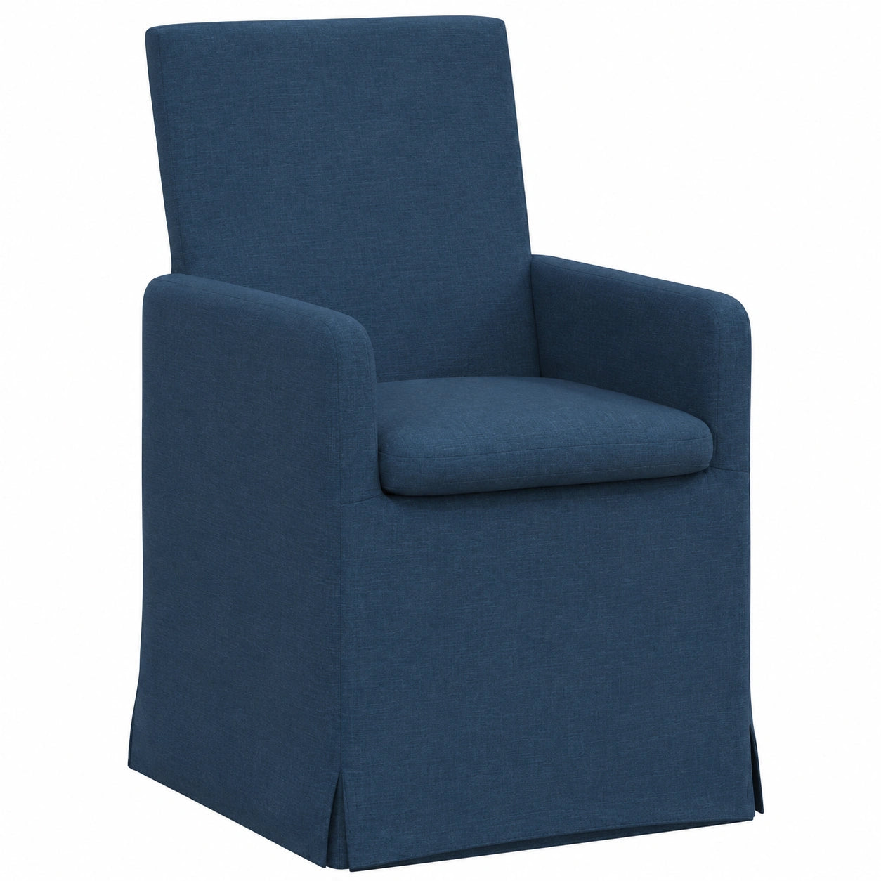 Chaise, sur roulettes, en tissu, 2 pièces, 57 x 67 x 95 cm, coloris bleu, pour la salle à manger ou la cuisine