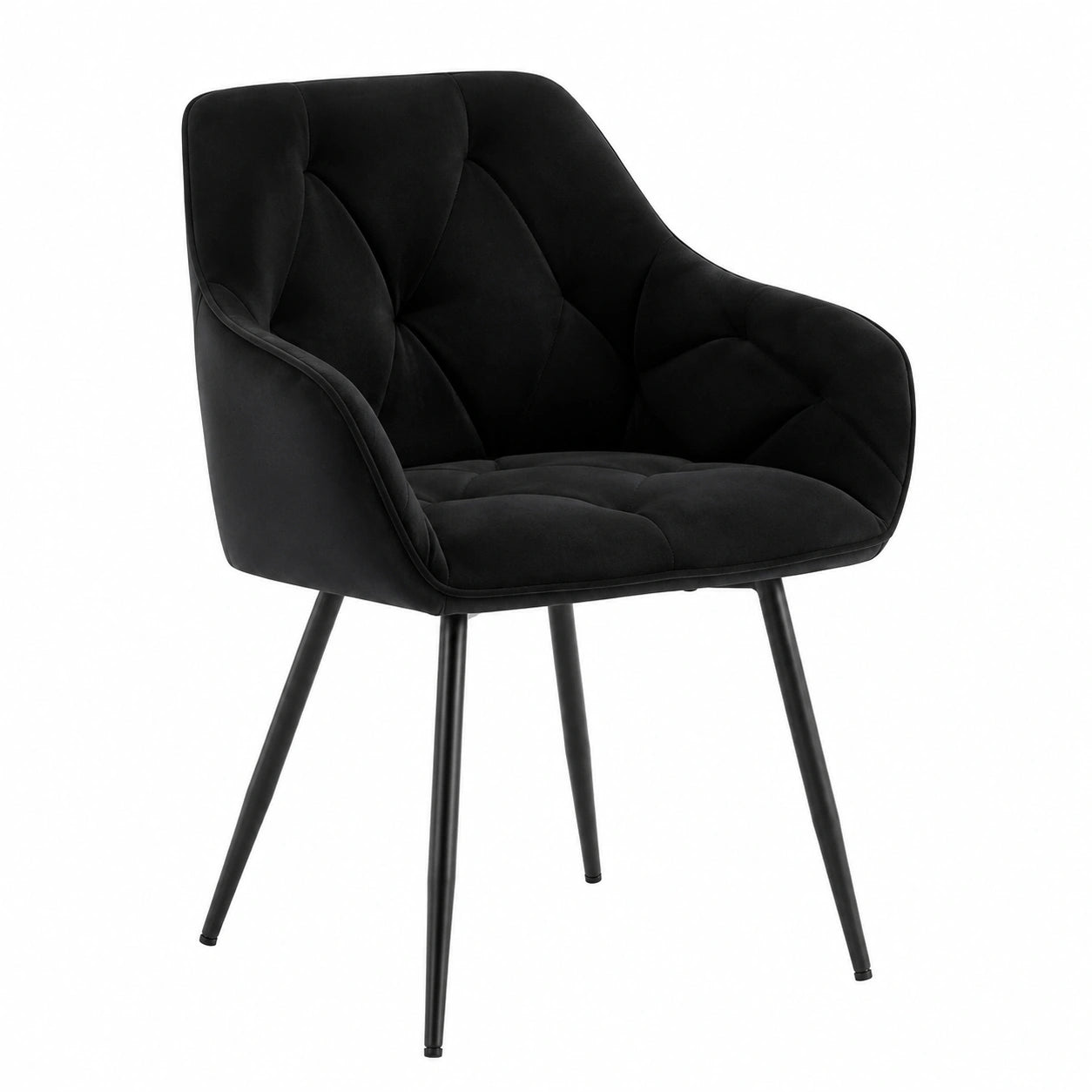 Coiffeuse, rembourré, en métal et velours, coloris noir, pour la chambre