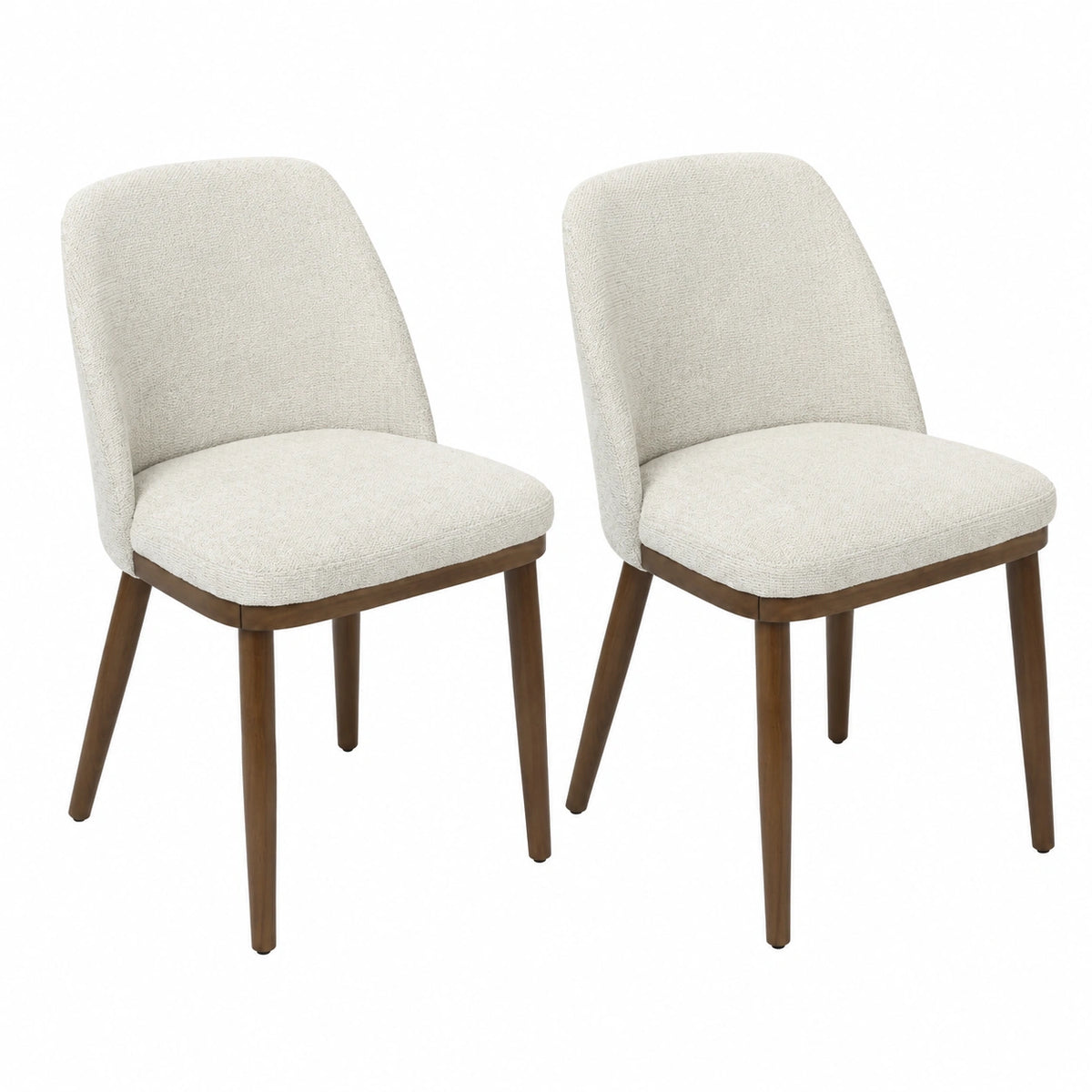 Chaise, en lin, rembourré, coloris beige, pour la salle à manger ou la cuisine