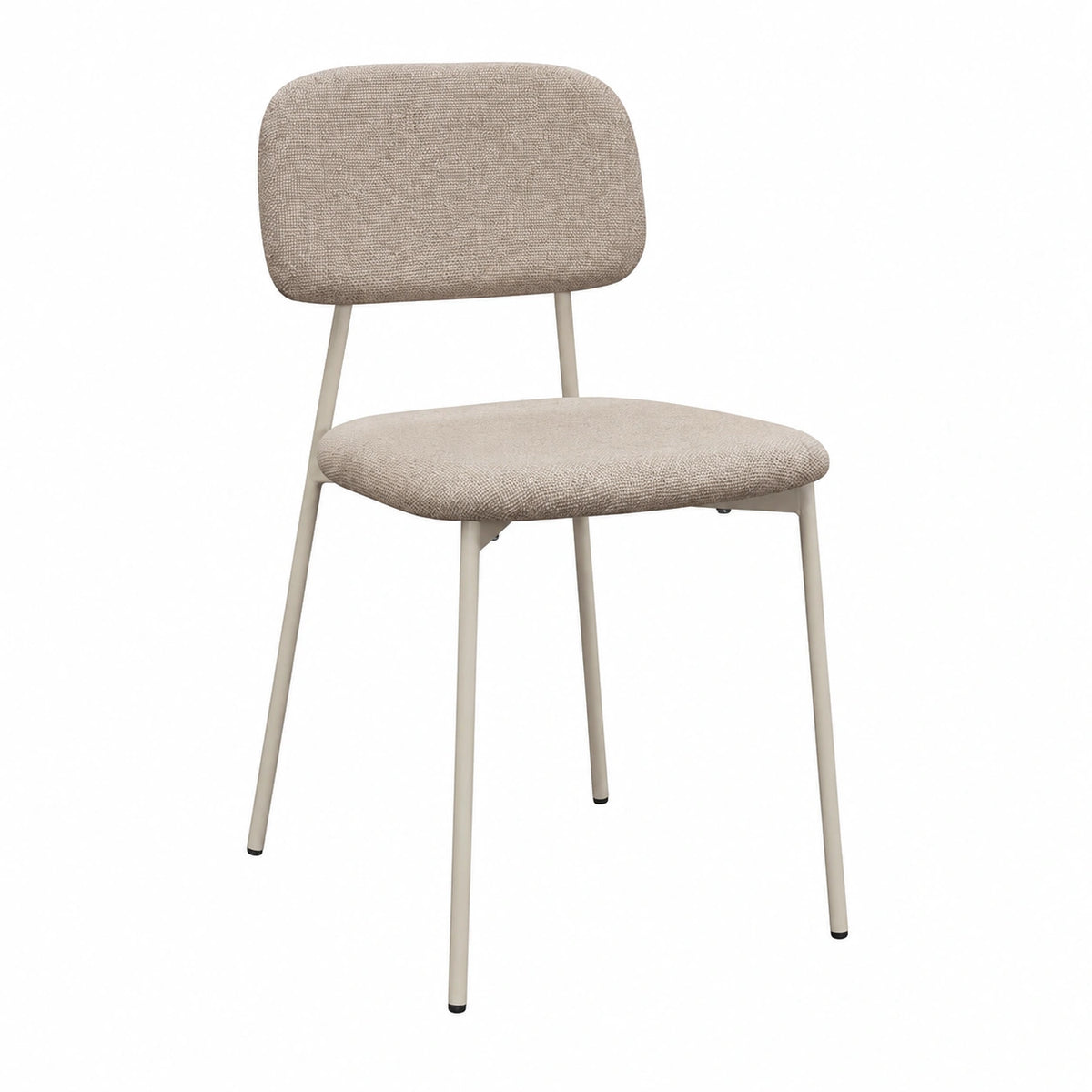 Chaise, en métal, coloris beige et taupe, pour la salle à manger ou la cuisine