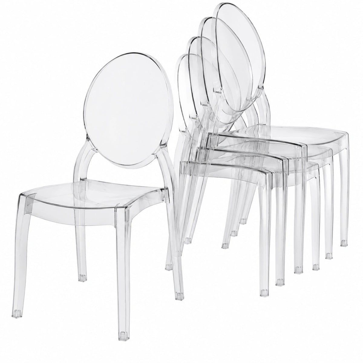 Chaise, coloris transparent, pour la salle à manger ou la cuisine