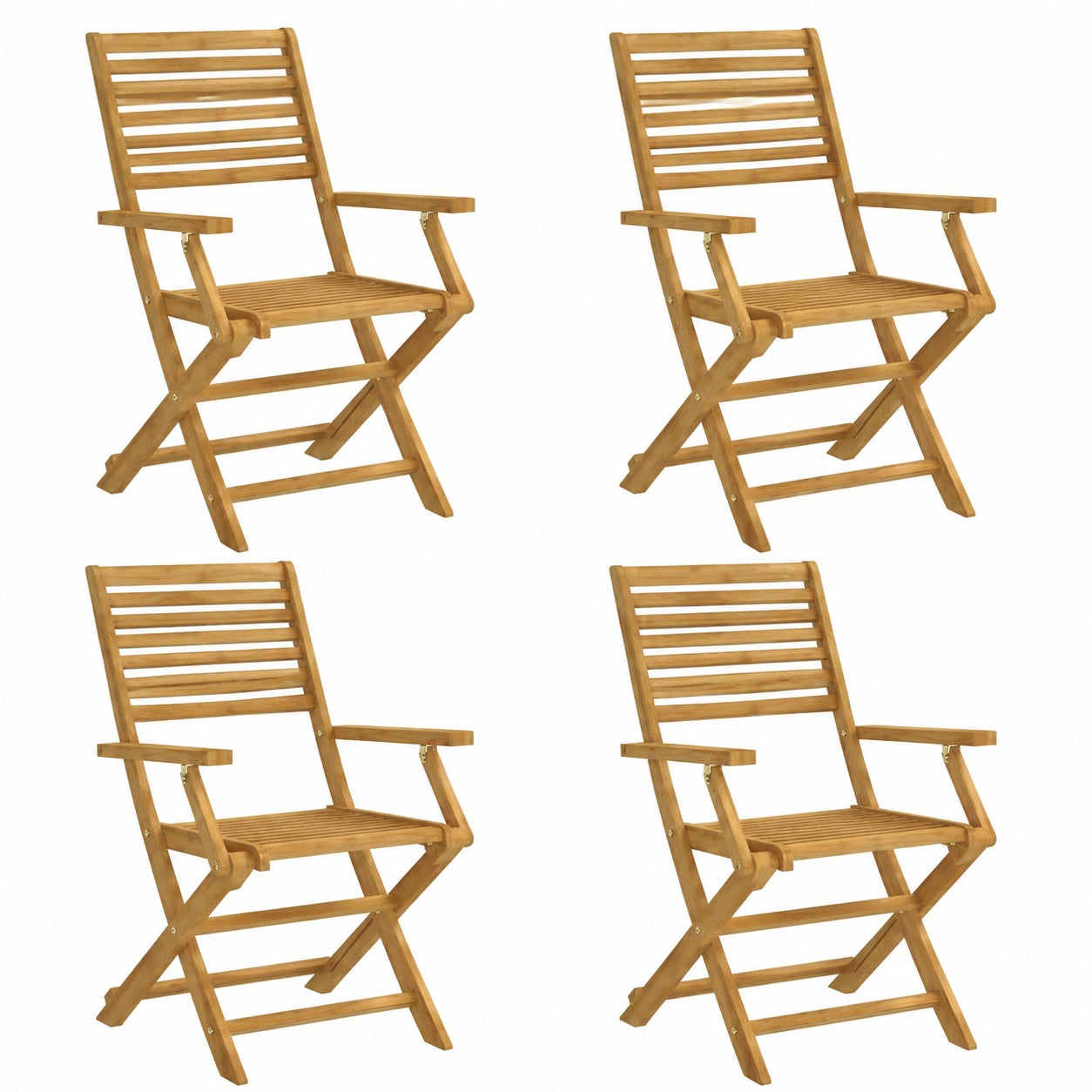 Chaise, pliable, en bois massif, pour la salle à manger ou la cuisine