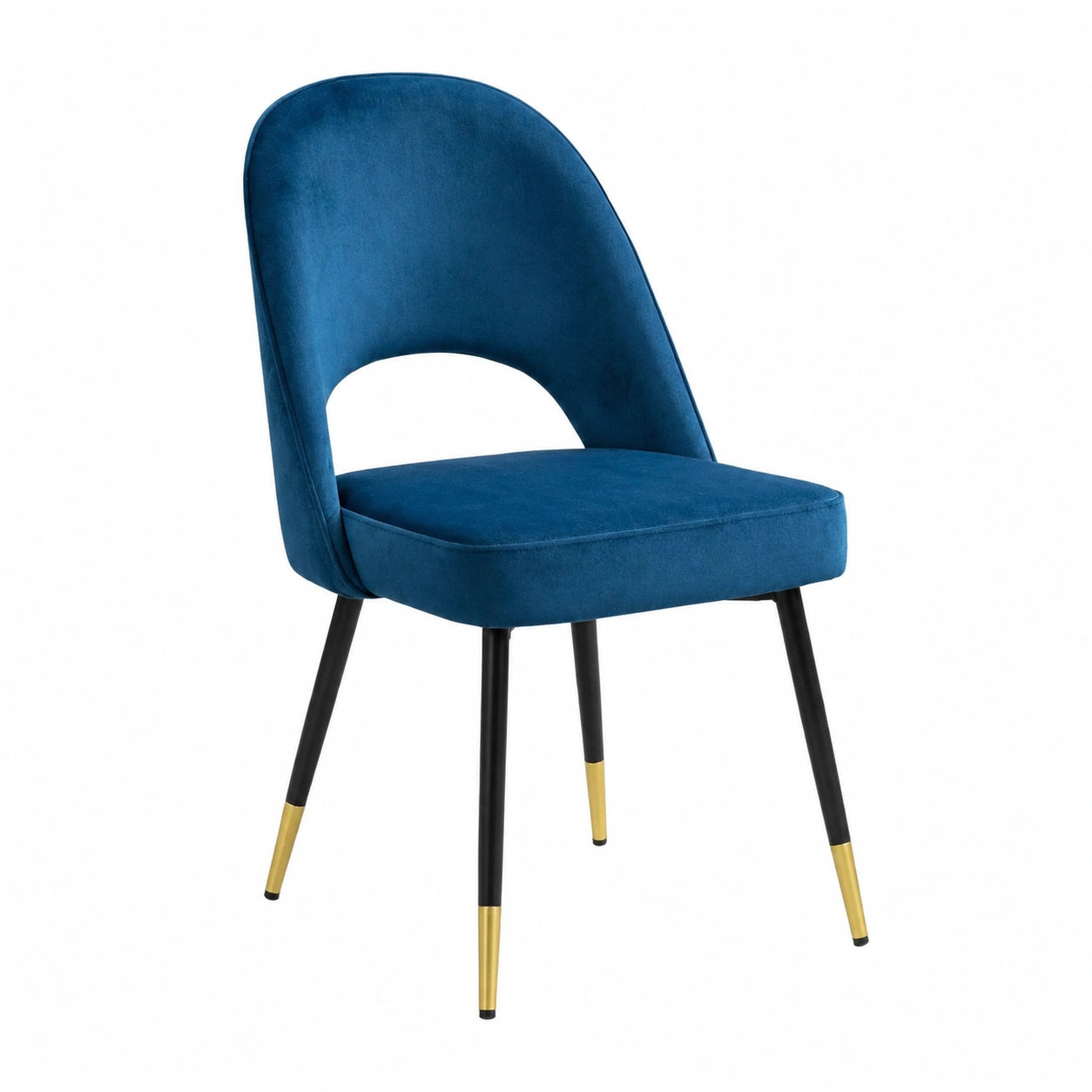 Bureau, rembourré, en velours, coloris bleu, pour l’espace de travail