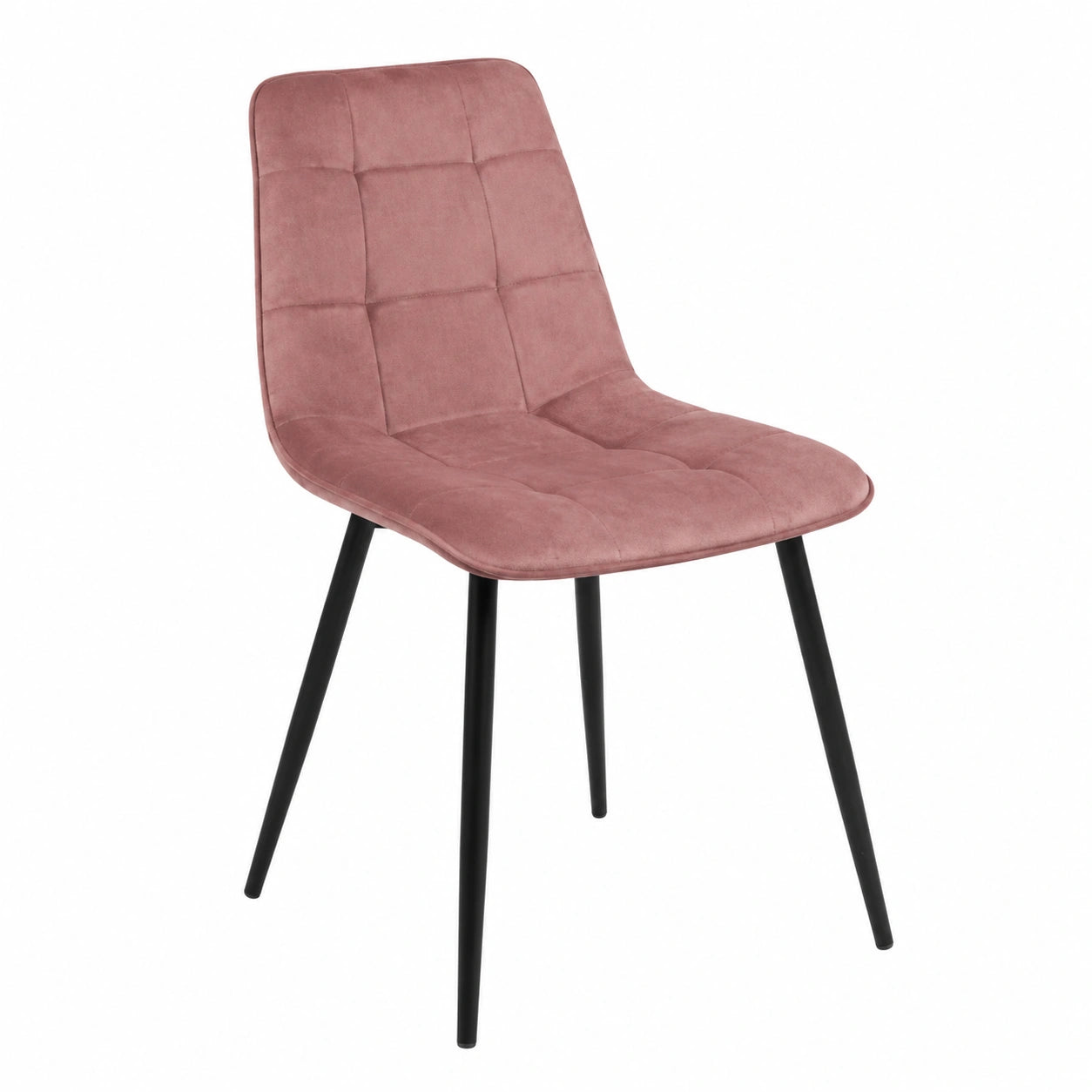 Chaise, en velours, coloris bleu et rose, pour la salle à manger ou la cuisine