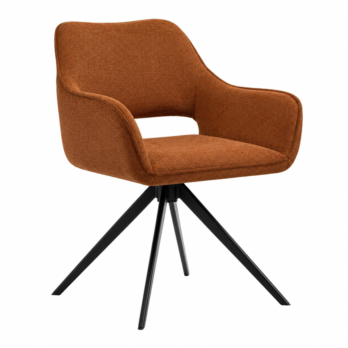 Chaise, pivotant, en métal et tissu, pour la salle à manger ou la cuisine
