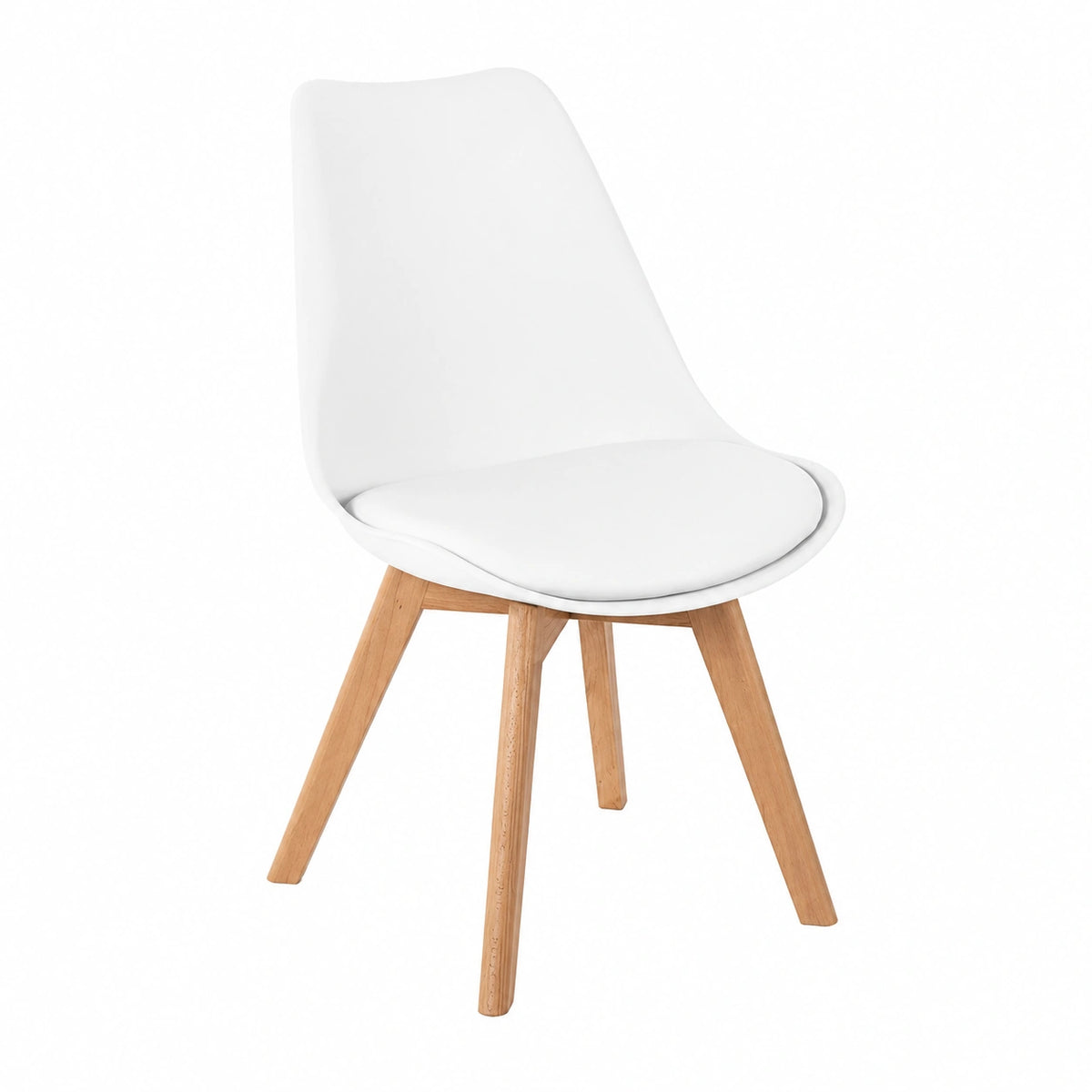 Chaise, en bois massif, coloris blanc, pour la salle à manger ou la cuisine