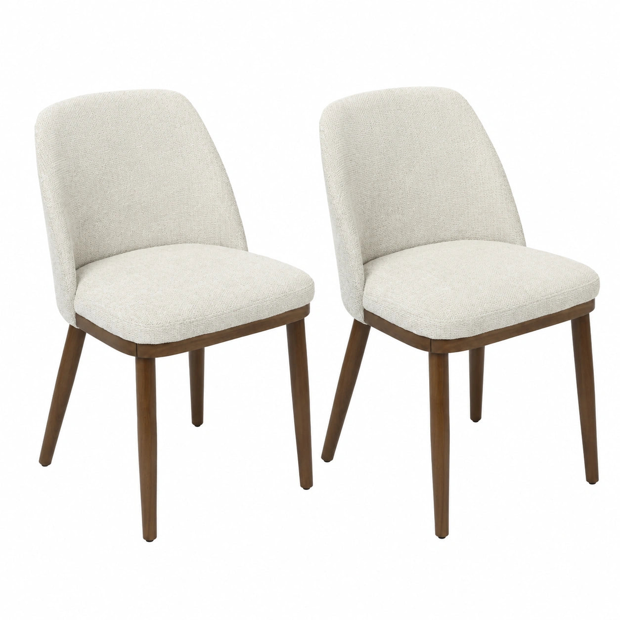 Chaise, en lin, rembourré, coloris beige, pour la salle à manger ou la cuisine